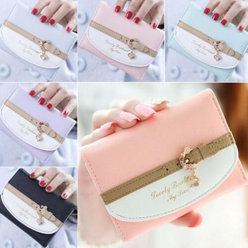 Women Mini Wallet Coin Card Holder Coin Purse Small Leather Clutch Bag Handbag