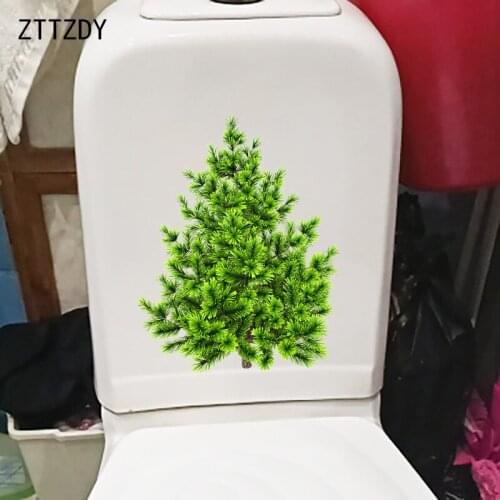 ZTTZDY 18.9×23.4CM Winter Conifer Personality Home Wall Accessories Freash Bathroom Toilet Stickers T6-0103
