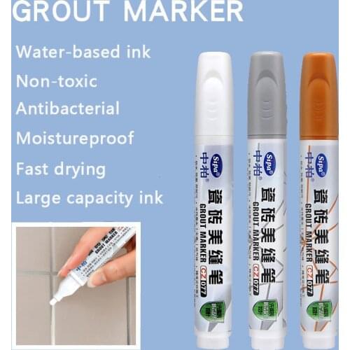 1pcs Grout Pen & Marker pen Grout-Aide & Ceramic Tile Gap Repair Pen Mending Concealer Light Color Paint Fast drying Non-toxic