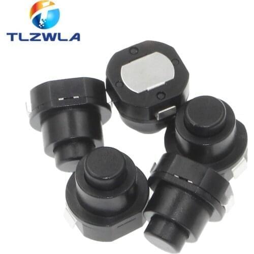 100PCS 1010X Small Circular Flashlight Switch Power Supply Button Switch KAN-10A Self-Locking Button Push Button Switch ON-OFF