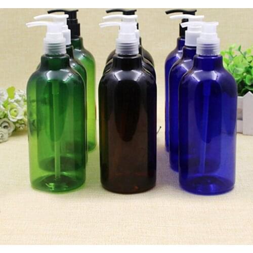 2/10pcs 500ml High Capacity Empty Shampoo Lotion Skin Care Emulsion PET Bottles with Screw Press Pump Head Refillable Shower Gel