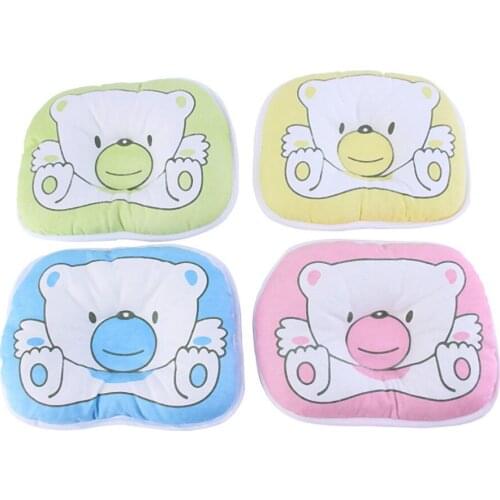 2018 High Quality Bear Pattern Pillow Newborn Infant Baby Support Cushion Pad Prevent Flat Head Hot Selling