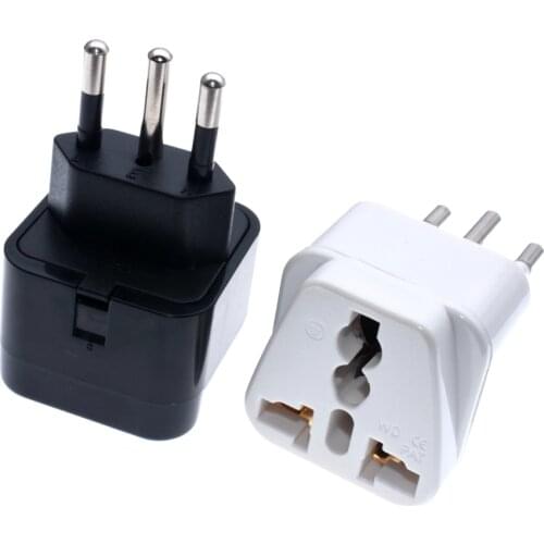 3pin Brazil Brazilian AC Power Plug UK/US/EU To Brazil Brasil Socket Travel Power Adapter Plug 3 Pin Converter Type N Plug