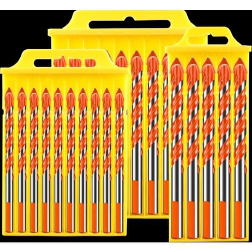 5PCS/Pack Triangle Drill Bit Multifunction Twist Drill Head Ceramic Wall Glass Cement Hole Opener Stone Cutter Nail Metal Drill