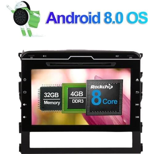 9'' Android 7.1/8.0 Octa Core 4GB RAM Car DVD Multimedia Player GPS Navigation For Toyota Land Cruiser Lc200 2016- Radio Stereo