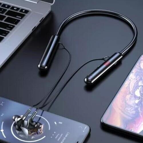 S960 Wireless Bluetooth 5.0 Earphones Stereo Sports Waterproof Neck-mounted Headset With LED Display TF Card Music Playback