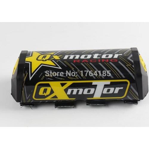 Black Motorcycle Dirt Pit Bike Motorcycle QX Logo Square Handle Pad Chest Protection Crossbar Portecter