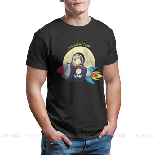 Dogecoin Cryptocurrency Miners Meme TShirt for Men In Memes Doge We Trust Humor Casual Tee T Shirt Novelty New Design Loose