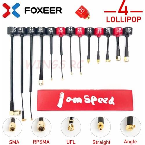 Foxeer Antenna Lollipop 3 V3 FPV Antenna 5.8G 2.3Dbi Stubby RHCP SMA RPSMA UFL Straight/Angle MMCX 7.2g For FPV RC Racing Drone