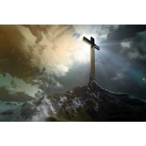 GLymg On The Mountain Is The Jesus Cross 5d Diamond Embroidery DIY Diamond Embroidery Handicrafts Diamond Wall Arts Decor
