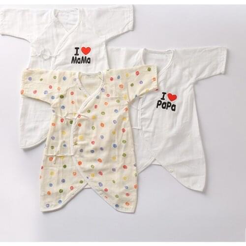 3Pcs/Set Cotton Baby Girl Romper Floral Cotton Kimono Bebe Style Boy Girl Clothing Toddler Newborn Clothes Infant Jumpsuit 0-6M