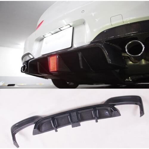 K Style with lamp LED Carbon fiber Rear Diffuser Lip For BMW F06 F12 F13 M6