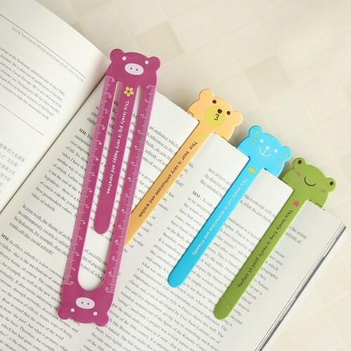Cartoon Animal Bookmark Aluminum 13cm Ruler Color Lovely School Gift Kids Stationery Cute Rulers for Patchwork