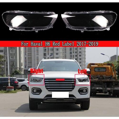 Auto Light Caps For Haval H6 Red Label 2017-2019 Front Lamp Shade Headlight Mask Headlights Shell Lampshade Cover Lens Glass