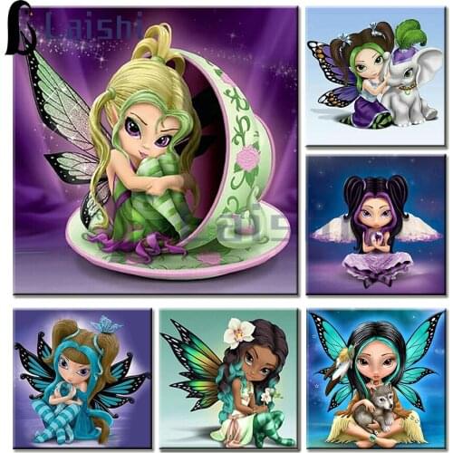 Full drill square Paintings Cute little butterfly fairy series Diamond Embroidery Full round diamond painting Diamond Mosaic
