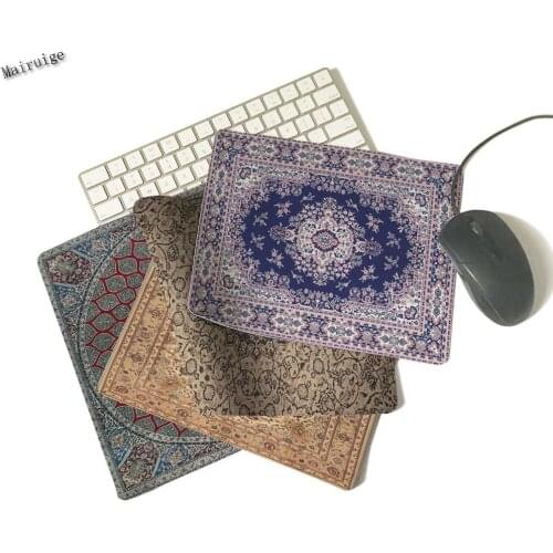Mairuige Rectangle Rubber Notebook Computer Mouse Mats of Persian Carpet Styles Best Soft Gaming Mouse Game Mouse Mat Black Desk