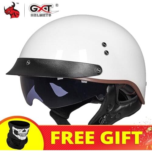 GXT Motorbike Helmet Men Women Motorcycle Riding Helmet DOT Certification Casco De Moto Vintage Racing Motocross Half Helmet