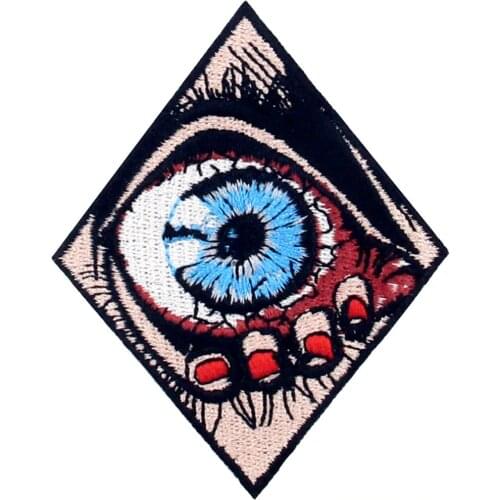 Embird patches Embroidered clothes applique Panic From Eye ceo-friendly handmade 3D patches for jeans patch