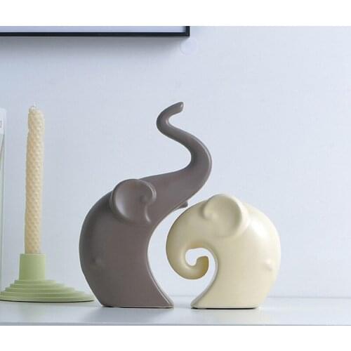 Nordic Elephant Design Home Decorative Ceramic with Optimal Size for Table, Living Room or Bedroom Decoration