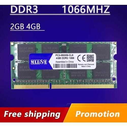 MLLSE ddr3 ram 2gb 4gb 8gb 1066 pc3-8500 sodimm laptop, memory ddr3 1066mhz 4gb pc3-8500s sdram notebook, ddr3 1066 4gb 4g