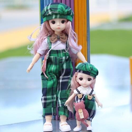 New 16/30cm Parent-child Doll Set BJD Doll 13/22 Joint Movable 6 Points 8 Points Doll Dress Up Dress Girl Toy Best Birthday Gift