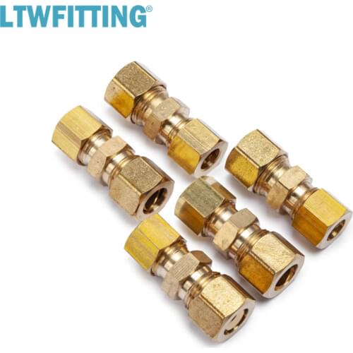 LTWFITTING 3/8" OD x 5/16" OD Compression Reducing Union,BRASS COMPRESSION FITTING