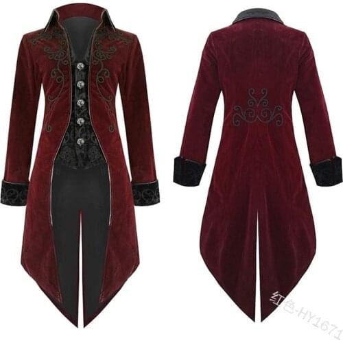 2020 Pirate Jacket Medieval Traditional Adult Gentlemen Trench Coat British French Trenchcoat Costume cosplay costume