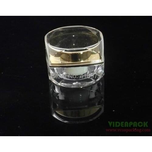 20pcs/lot empty acrylic cream jar 10g plastic PMMA cosmetic container 10ml rtriangle shape