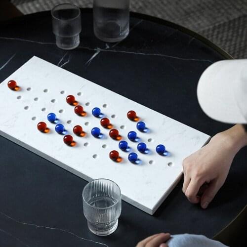 Creative Crystal Bead Chess Piece For New Home Layout Decoration Accessories Office Desk Decor Marble Chessboard Birthday Gifts