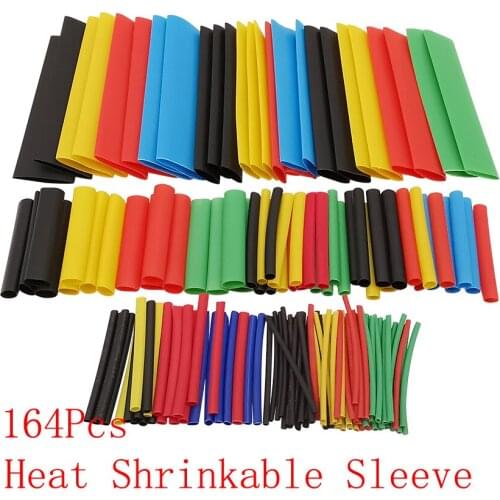 Heat Shrink Sleeving Tube Kit Assorted Polyolefin Insulation Heatshrink Tubing Sleeve Wire Cable Wrap Shrinkage 2:1