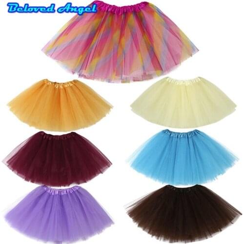 3 Layers Girls Tutu Skirt Mesh Lace 14 colors Kids Baby Tutu Skirt Wild Children Princess Girls Ballet Dancing Party Pettiskirt