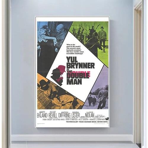 V0987 The Double Man Vintage Classic Movie Wall Silk Cloth HD Poster Art Home Decoration Gift