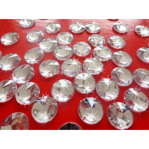 Zbroh Free shipping Silver Round 150pcs 16mm sew on Acryl crystal rhinestones accessory gemstone loose beads