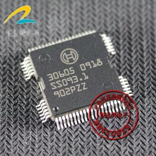 10pcs/LOT 30605 Car IC QFP64 For Volkswagen New Passat Bosch Automotive Computer Board Fuel Injection Driver IC Chip
