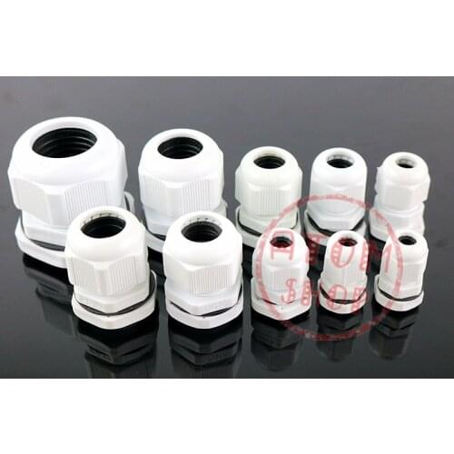 100pcs Hot Sale IP68 Waterproof Nylon Plastic Cable Gland Connector PG7 for 3-6.5mm Cable