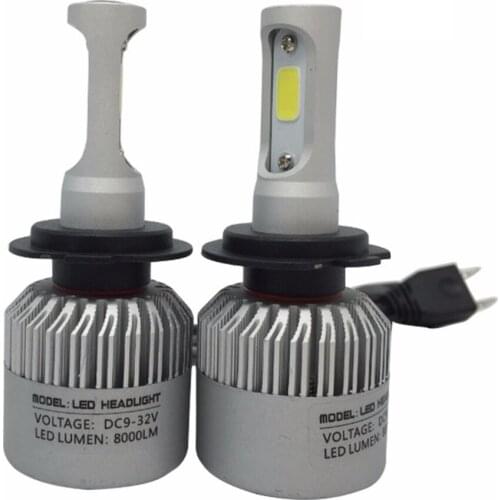 2X COB Chips H7 LED Headlight Kits Bulbs Auto Fog Lamps with Cooling Fan S2 Series led headlight