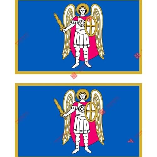 2 X Personality Aufkleber Auto Sticker Motorrad Fahne Flagge Ukraine Kiew Racing Motorcycle Helmet Stickers