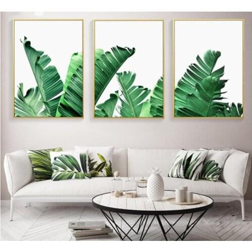 3pcs Drop Shipping Diamond embroidery 5d diy diamond painting full square Tropical Green Plant mosaic paintings by numberZP-2718