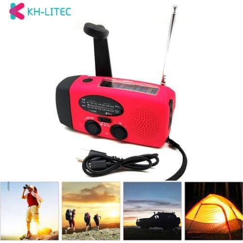 3 in1 Emergency Charger Hand Crank Generator Wind/solar light/Dynamo Powered FM/AM Radio Phones Chargers LED Flashlight