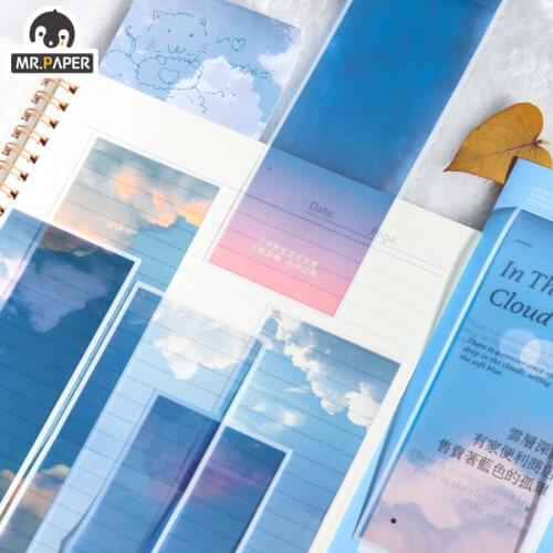 6 Pcs/bag Ins Styles Bookmarks Romantic Clouds Art Series DIY Decoration BookMark Page Stationery Student School Office Supplies