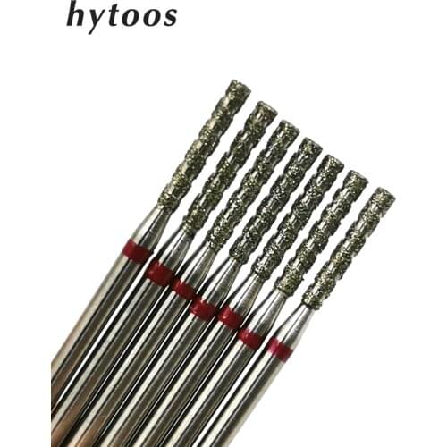 HYTOOS Tornado Column Diamond Nail Drill Bit 3/32" Diamond Cutter For Manicure Rotary Cucitle Burr Drill Accessories Mills Tool