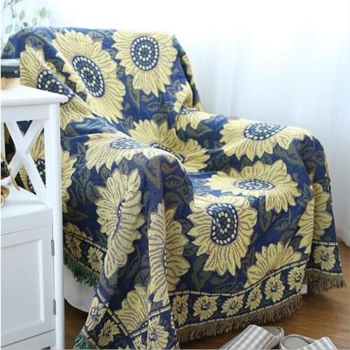 American Country Sofa Blanket Sofa Cover Geometry Sofa Cobertor Hanging Tapestry for Home Sofa Bed Plane Travel Throw Blankets