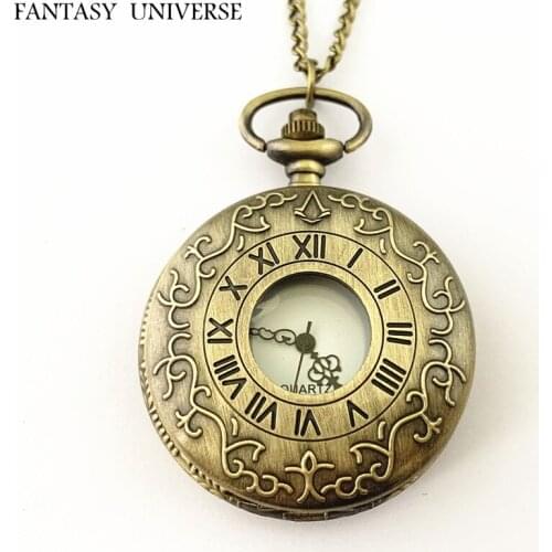 FANTASY UNIVERSE Free shipping 20pcs a lot pocket watch Necklace HRSKFLE03