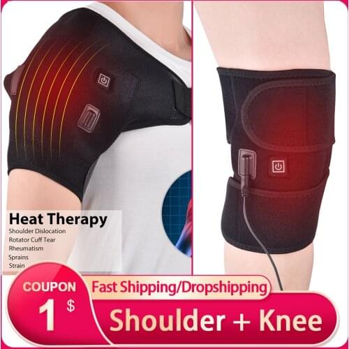 AGDOAD Heating Shoulder Brace Support for Dislocated Shoulders Rehabilitation Shoulder Injury Pain Relief + Knee Brace