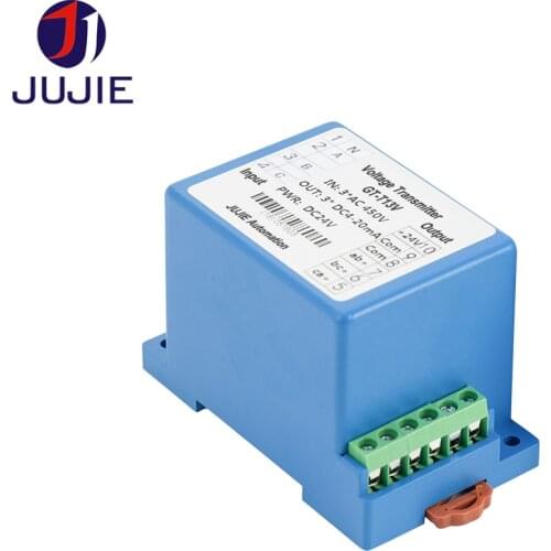 GT-T13V high precision three phase four wire voltage transmitter AC 100V 200V 300V 400V 500V 4-20mA 0-5V 0-10V signal output