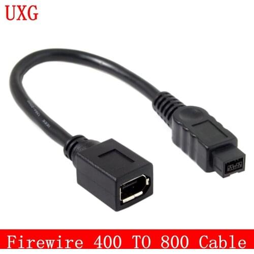 IEEE 1394 IEEE1394 6PIN Female to 1394b 9PIN male Firewire 400 TO 800 Adapter Cable 10cm 0.1m