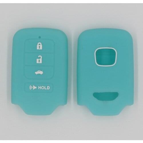 KAPU Silicone Key Case Cover Holder Keychain for Honda CIVIC CR-V INSPIRE CITY 2015 2016 2017 2019 2020 4 Buttons Car Key Cover