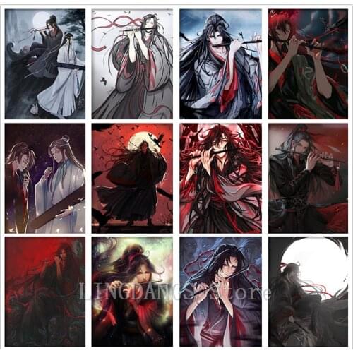 5D DIY Full Drill Diamond Painting Anime Mo Dao Zu Shi Ancient Chinese Style Diamond Mosaic Embroidery Cross Stitch Home Decor