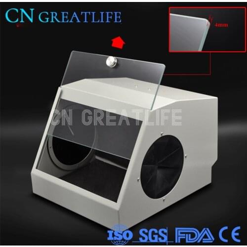 Lab Dental Equipment Clinic Dust Collector Vacuum Extractor Box Dental Lab Dust Trimming Box Dust Proof Box with LED