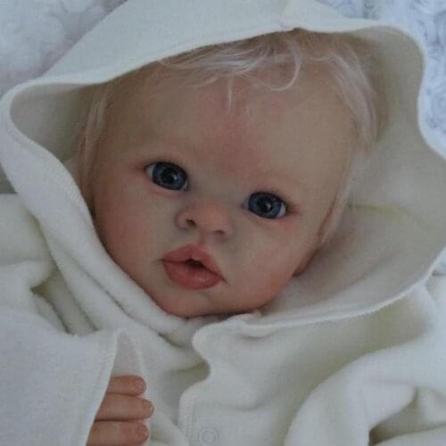 20inch Reborn Doll Kit fresh color Unpainted silicone vinyl doll mold DIY bebe reborn kits with cloth body Parts unfinished